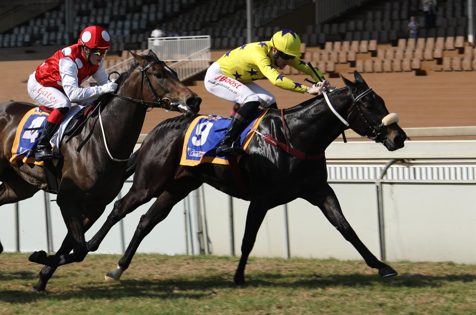 Mocha Rose winning at Scottsville in July 2018. Trained by Duncan Howells. Owned by the Hollywood Syndicate.