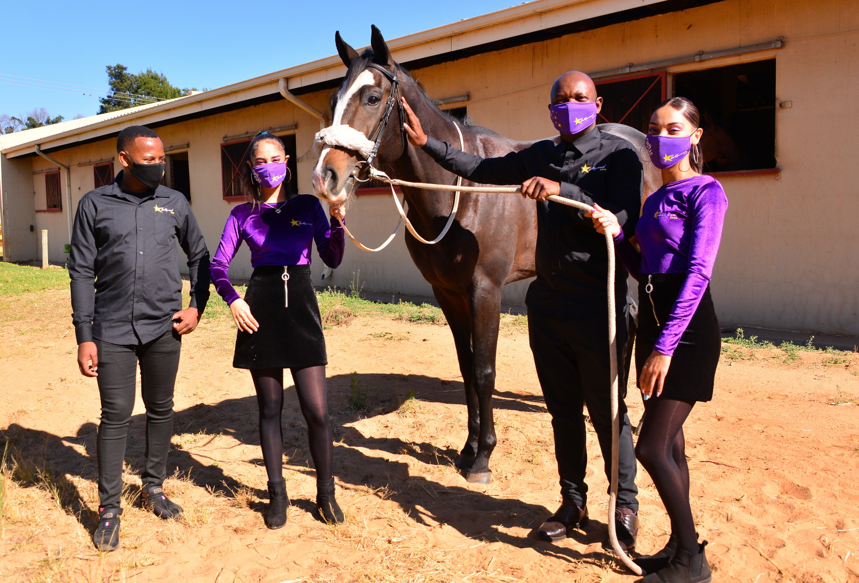 The Hollywoodbets Gauteng team with the Hollywood Syndicate horse SOWETO SPINA